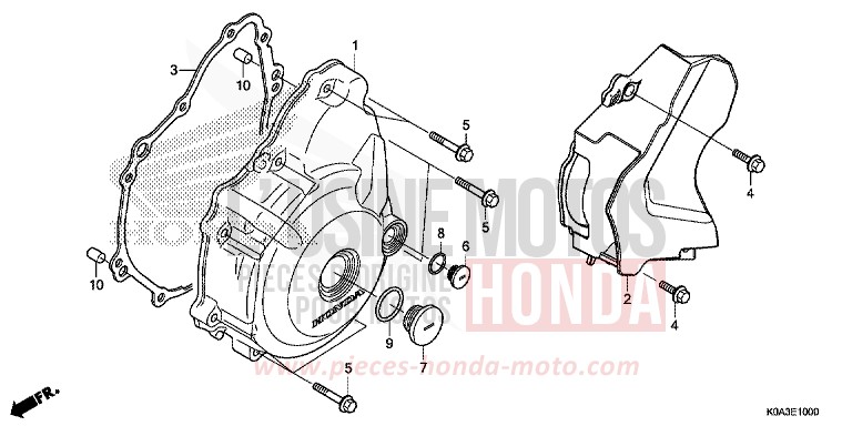 PANNEAU CARTER-MOTEUR G. von CB300R MAT PEARL AGILE BLUE (PB413) von 2019