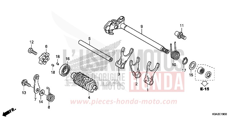 BARILLET DE SELECTION von CB300R MAT PEARL AGILE BLUE (PB413) von 2019