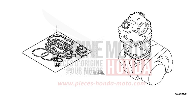 TROUSSE DE JOINT A von CB300R MAT PEARL AGILE BLUE (PB413) von 2019