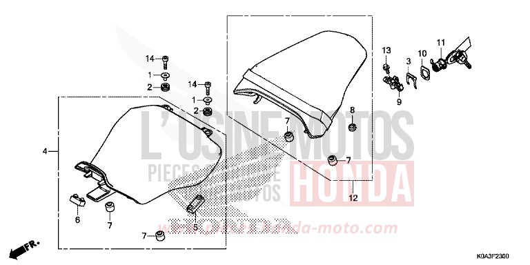 SIEGE von CB300R MAT PEARL AGILE BLUE (PB413) von 2019