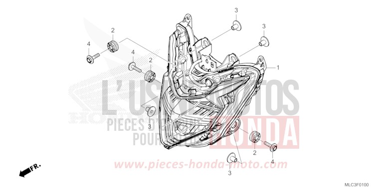 PROJECTEUR von XL750 MAT BALLISTIC BLACK METALLIC (NHA86) von 2023