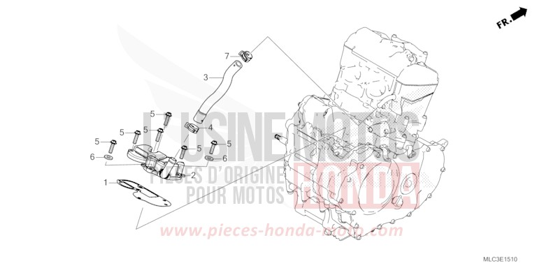 COUVERCLE DE RENIFLARD von XL750 MAT IRIDIUM GRAY METALLIC (NHC64) von 2023