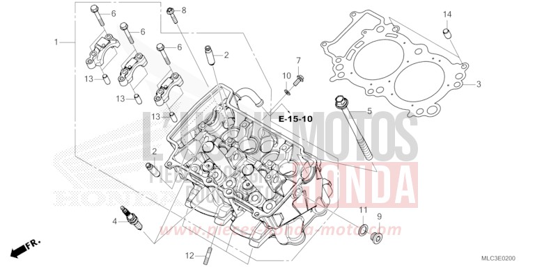 ZYLINDERKOPF von XL750 ROSS WHITE (NH196) von 2023