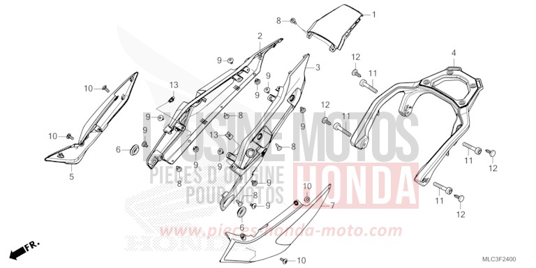 WINDLAUF, HINTEN von XL750 ROSS WHITE (NH196) von 2023