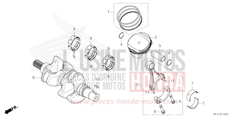 VILEBREQUIN/PISTON von XL750 ROSS WHITE (NH196) von 2023