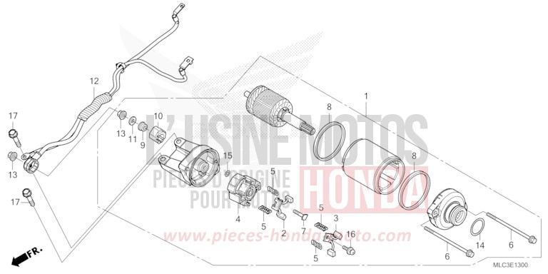 ANLASSER von XL750 MAT BALLISTIC BLACK METALLIC (NHA86) von 2023