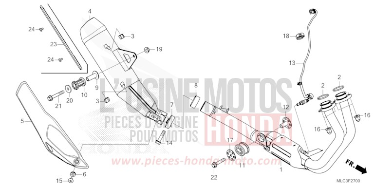 ABGAS-SCHALLDAEMPFER von XL750 MAT BALLISTIC BLACK METALLIC (NHA86) von 2023