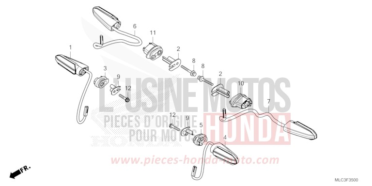 BLINKER von XL750 MAT BALLISTIC BLACK METALLIC (NHA86) von 2023