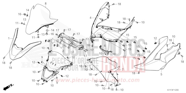 ABDECKUNG, VORNE von PCX MAT GALAXY BLACK METALLIC (NHA76) von 2023
