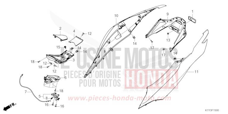 GEHAEUSEABDECKUNG von PCX MAT GALAXY BLACK METALLIC (NHA76) von 2023