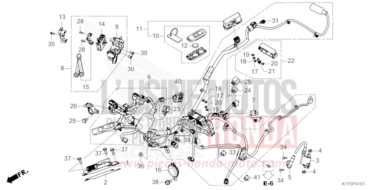 KABELBAUM/FERNBEDIENUNGSSCHLUESSEL (WW125P/AP) von PCX MAT GALAXY BLACK METALLIC (NHA76) von 2023