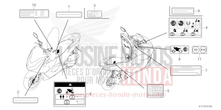 WARNETIKETT von PCX MAT SUIT BLUE METALLIC (PB434) von 2023