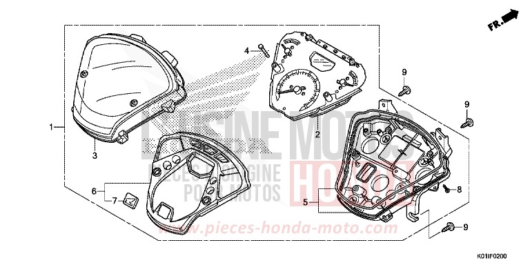 COMPTEUR von SH125AD PEARL COOL WHITE (NHA16) von 2014