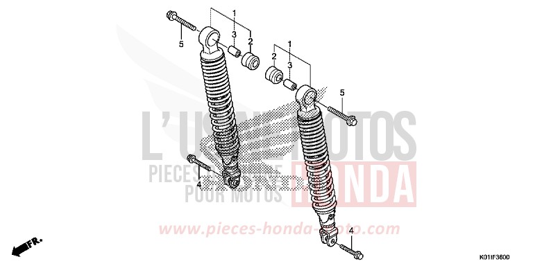 COUSSIN ARRIERE von SH125AD PEARL COOL WHITE (NHA16) von 2014