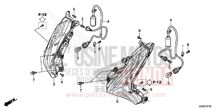 BLINKER, VORNE von SH125 PEARL COOL WHITE (NHA16) von 2014