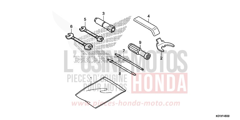 WERKZEUGE von SH125 PEARL SIENA RED (R320) von 2014