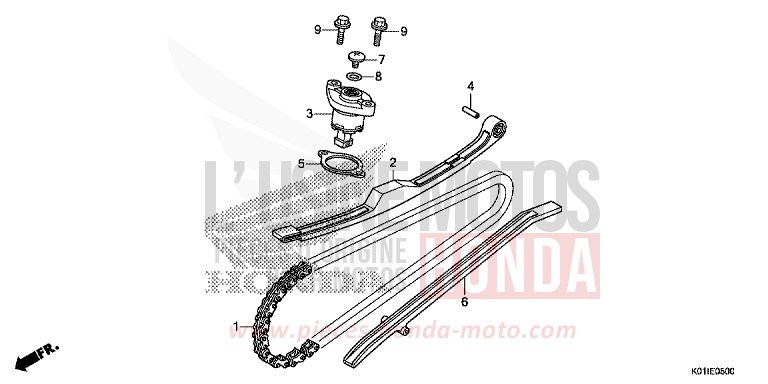 NOCKENWELLENKETTE/SPANNVORRICHTUNG von SH125 PEARL COOL WHITE (NHA16) von 2014