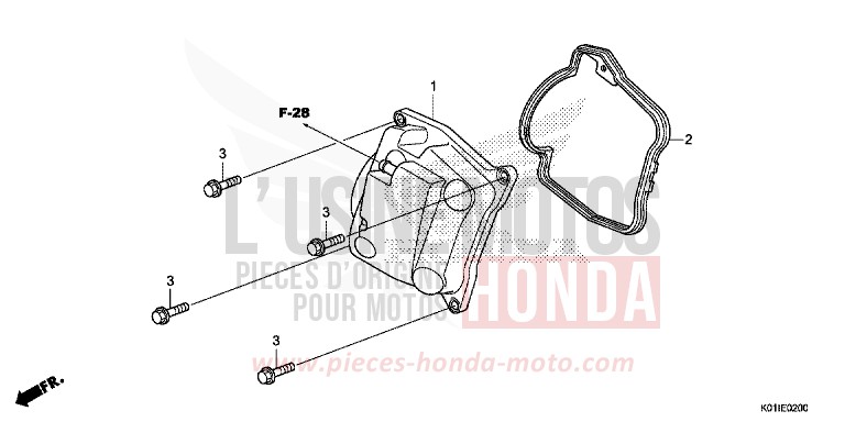 COUVERCLE DE CULASSE von SH125AD PEARL SIENA RED (R320) von 2014