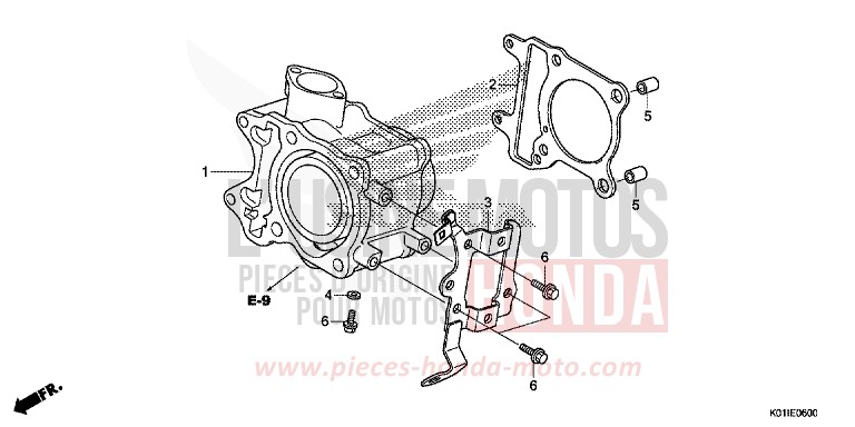 CYLINDRE von SH125AD PEARL SIENA RED (R320) von 2014