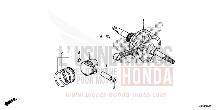 VILEBREQUIN/PISTON von SH125AD PEARL SIENA RED (R320) von 2014