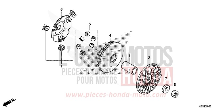 COTE SECONDAIRE von SH125AD M00NDUST SILVER METALLIC (NHB29) von 2014