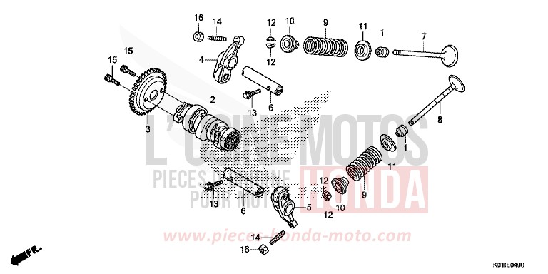 NOCKENWELLE/VENTIL von SH125 PEARL NIGHTSTAR BLACK (NHA84) von 2014