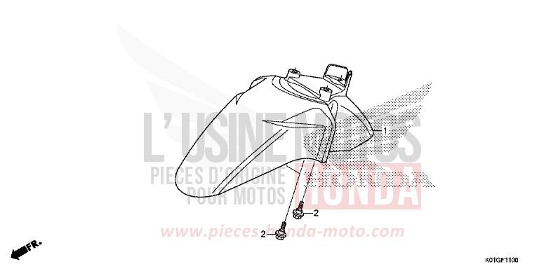 KOTFLUEGEL, VORNE von SH125 M00NDUST SILVER METALLIC (NHB29) von 2016