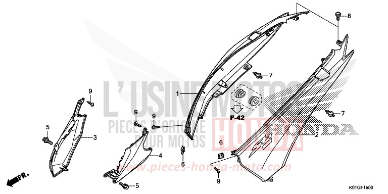HOUSSE DE CARROSSERIE von SH125AD PEARL NIGHTSTAR BLACK (NHA84) von 2016