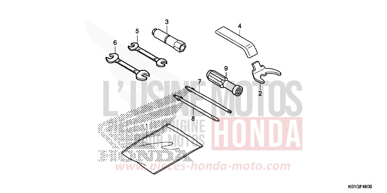 OUTILS von SH125 PEARL SIENA RED (R320) von 2016