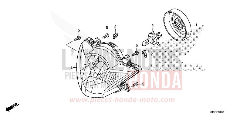 PROJECTEUR von SH125AD M00NDUST SILVER METALLIC (NHB29) von 2016