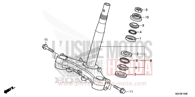 LENKSCHAFT von SH125 PEARL COOL WHITE (NHA16) von 2016