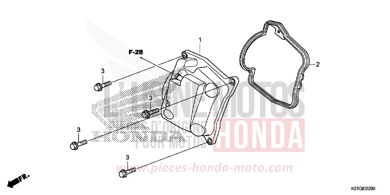 COUVERCLE DE CULASSE von SH125AD PEARL SIENA RED (R320) von 2016