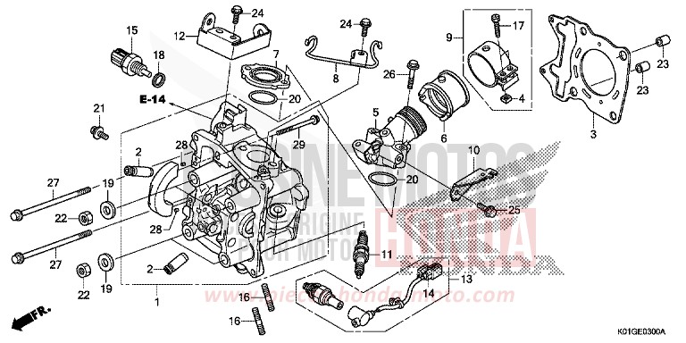 CULASSE von SH125AD PEARL SIENA RED (R320) von 2016