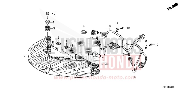 FEUX COMBINES ARRIERE von SH125AD PEARL SIENA RED (R320) von 2016