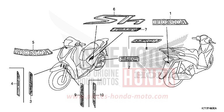 MARQUE von SH125AD PEARL COOL WHITE (NHA16) von 2017