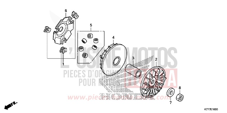 COTE SECONDAIRE von SH125AD LUCENT SILVER METALLIC (NHB87) von 2017