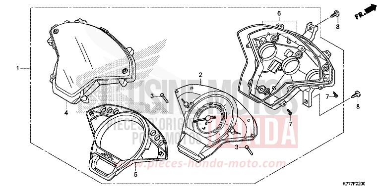 COMPTEUR von SH125AD LUCENT SILVER METALLIC (NHB87) von 2017