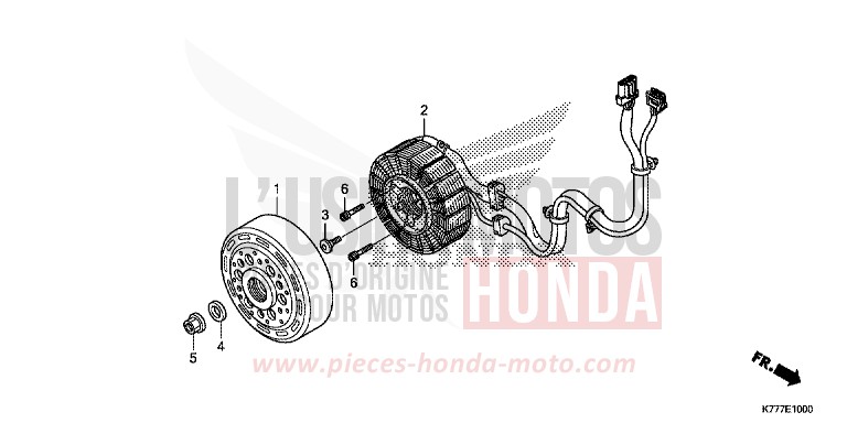 DEMARREUR GENERATEUR AC von SH125AD PEARL NIGHTSTAR BLACK (NHA84) von 2017