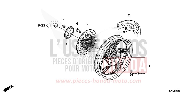 HINTERRAD von SH125 PEARL SPLENDOR RED (R369) von 2019