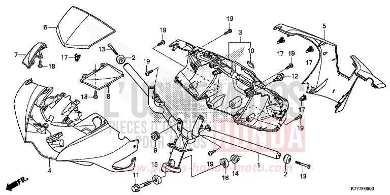 MANETTE DE DIRECTION/REVETEMENT DE GUIDON von SH125AD LUCENT SILVER METALLIC (NHB87) von 2019