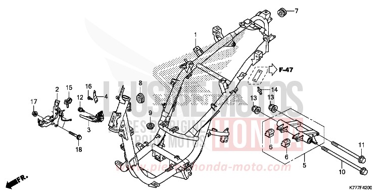 CARROSSERIE DE CHASSIS von SH125AD LUCENT SILVER METALLIC (NHB87) von 2019