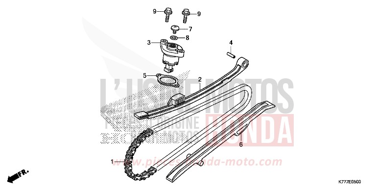 NOCKENWELLENKETTE/SPANNVORRICHTUNG von SH125 MAT CYNOS GRAY METALLIC (NH312) von 2019