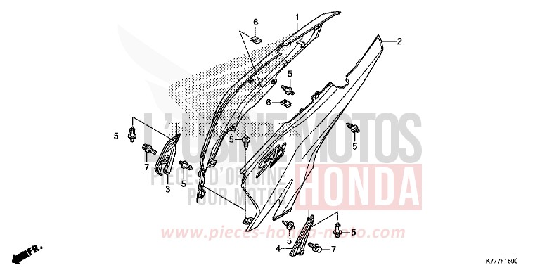 GEHAEUSEABDECKUNG von SH125 MAT CYNOS GRAY METALLIC (NH312) von 2019