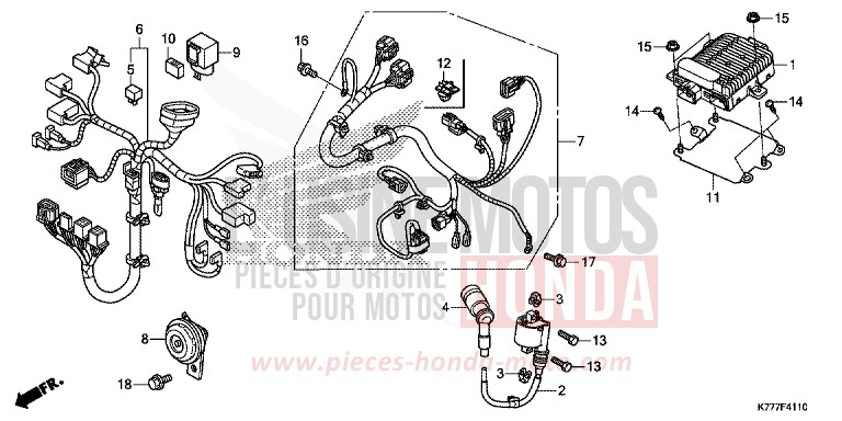 FAISCEAU SECONDAIRE/BOBINE D'ALLUMAGE von SH125 PEARL SPLENDOR RED (R369) von 2019