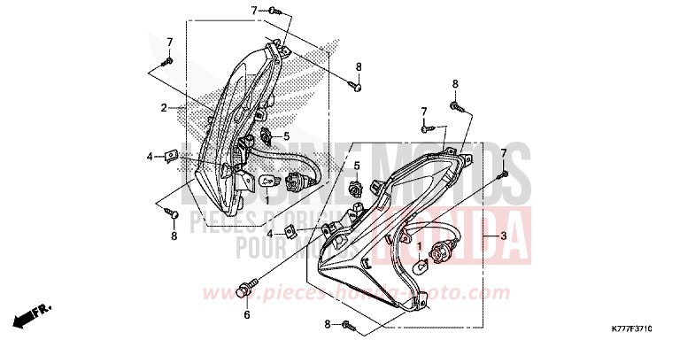 CLIGNOTANT AVANT von SH125 LUCENT SILVER METALLIC (NHB87) von 2019