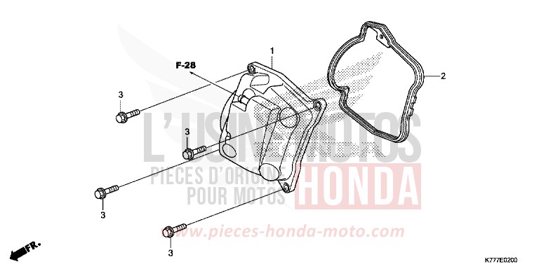 COUVERCLE DE CULASSE von SH125AD MAT CYNOS GRAY METALLIC (NH312) von 2019
