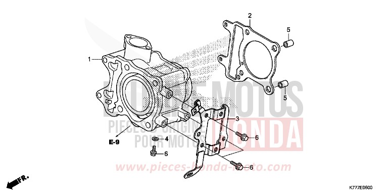 CYLINDRE von SH125AD PEARL SPLENDOR RED (R369) von 2019