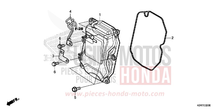 COUVERCLE DE CULASSE von SH125AD PEARL COOL WHITE (NHA16) von 2020