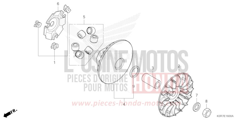 COTE SECONDAIRE von SH125AD PEARL COOL WHITE (NHA16) von 2020