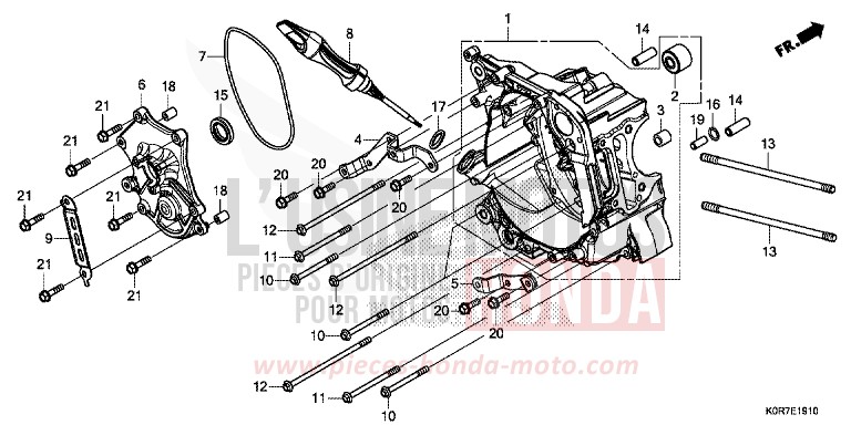CARTER VILEBREQUIN DROIT von SH125AD PEARL SPLENDOR RED (R369) von 2020